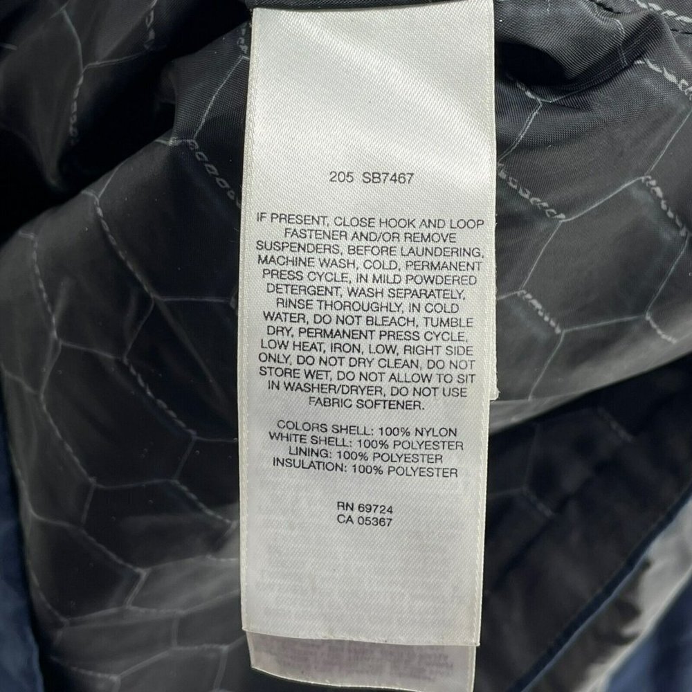 Columbia Navy Blue Gray White Kids Raincoat - Picture 9 of 10